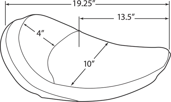 DS Black Vinyl Smooth Wide Solo Seat