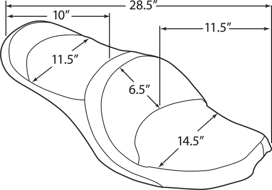DS Black Smooth Vinyl 2 Up Double Bucket Seat