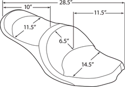 DS Black Smooth Vinyl 2 Up Double Bucket Seat