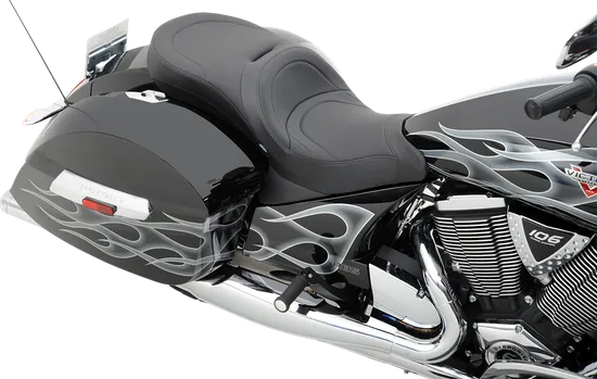 DS Black Vinyl Leather Stitched Low Profile Seat