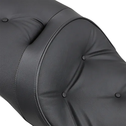 DS Black Vinyl Leather Pillow Low Profile Seat