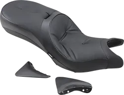 DS Black Vinyl Leather Pillow Low Profile Seat