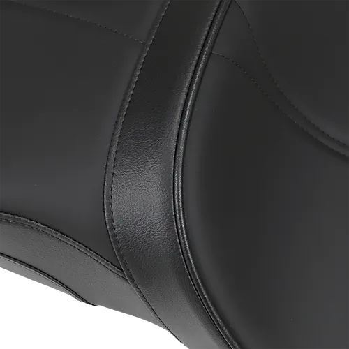 DS Black Vinyl Leather Mild Stitched Low Profile Seat