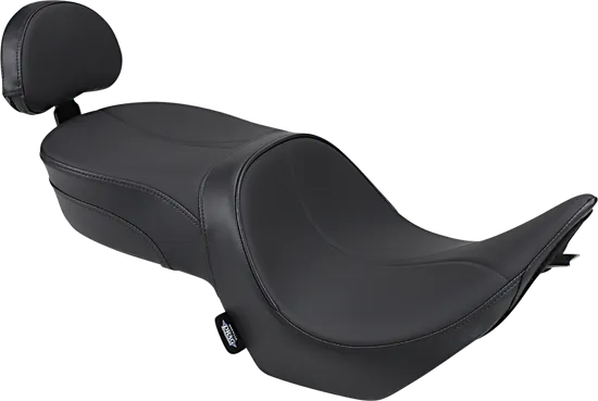 DS Black Vinyl Leather Mild Stitched Low Profile Seat