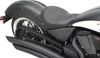 DS Black Leather Vinyl Diamond Stitch Low Solo Seat