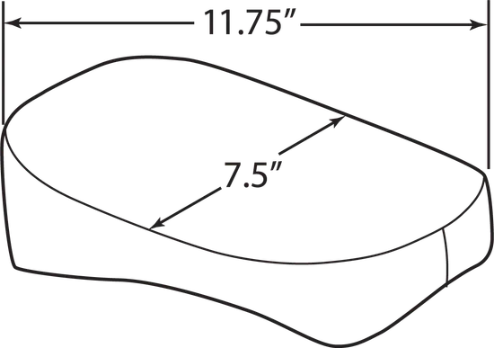 DS Black Leather Passenger Bobber Seat
