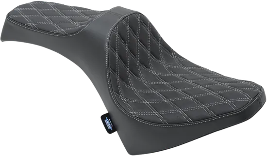 DS Black Vinyl Silver Double Diamond Stitch Predator III 2 Up Seat