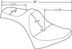 DS Black Vinyl Silver Double Diamond Stitch Predator III 2 Up Seat