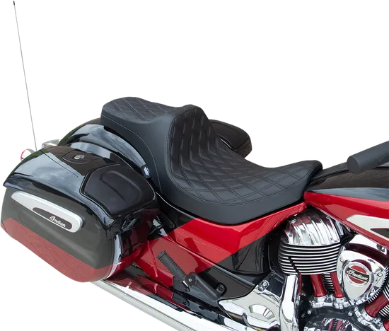 DS Black Vinyl Double Diamond Stitch Predator III 2 Up Seat