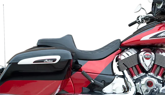 DS Black Vinyl Silver Double Diamond Stitch Predator III 2 Up Seat 2