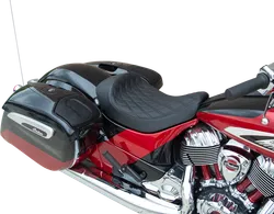 DS Black Vinyl Double Diamond Stitch  Solo Seat