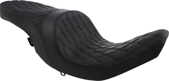DS Black Vinyl Diamond Stitch Forward Low Profile 2 Up Seat