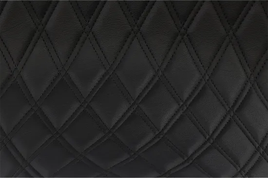 DS Black Vinyl Diamond Stitch Forward Low Profile 2 Up Seat