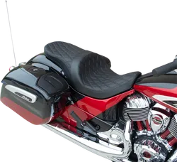 DS Black Vinyl Diamond Stitch Forward Low Profile 2 Up Seat