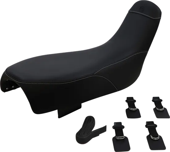Moose 1pc Black Vinyl Adventure Gel Seat