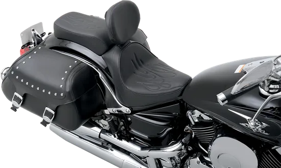 DS Black Leather and Vinyl EZ Glide II Large Backrest w Storage