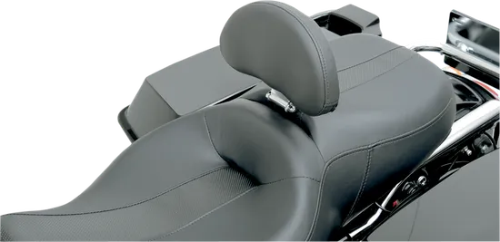 DS Black Smooth Leather Small Pad w Short Backrest Bar