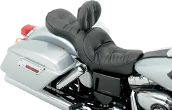 DS Black Vinyl EZ Glide II Pillow Backrest w Storage