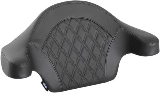 DS Black Leather Diamond Stitch King Tour Pak Pad Backrest
