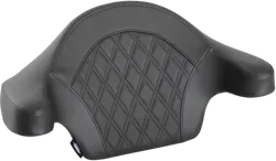 DS Black Leather Diamond Stitch King Tour Pak Pad Backrest