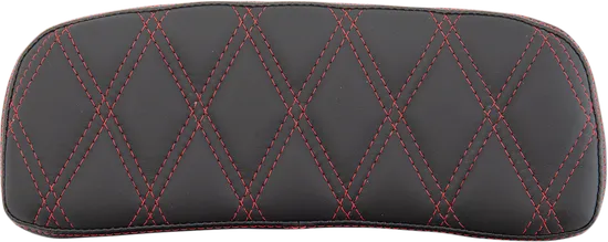 DS Black Vinyl Red Double Diamond Stitch King Pak Backrest Pad