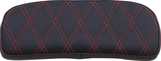 DS Black Vinyl Red Double Diamond Stitch King Pak Backrest Pad