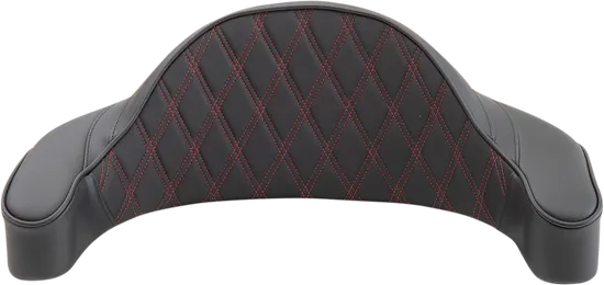 DS Black Vinyl Red Diamond Stitch King Tour Pak Backrest Pad