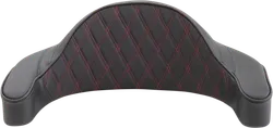 DS Black Vinyl Red Diamond Stitch King Tour Pak Backrest Pad