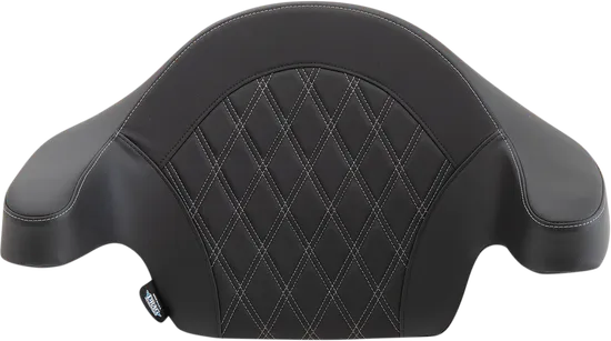 DS Black Vinyl Silver Diamond Stitch King Pak Backrest Pad