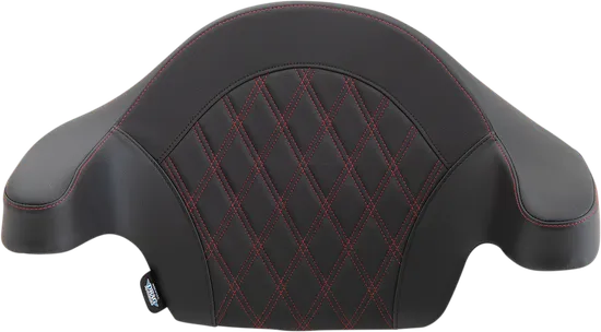 DS Black Vinyl Red Diamond Stitch King Tour Pak Backrest Pad