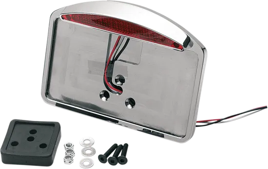 DS Aluminum Half Moon Bolt On Horizontal LED Tailight License Plate Mount