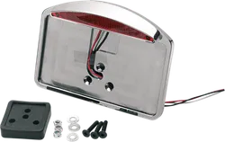 DS Aluminum Half Moon Bolt On Horizontal LED Tailight License Plate Mount