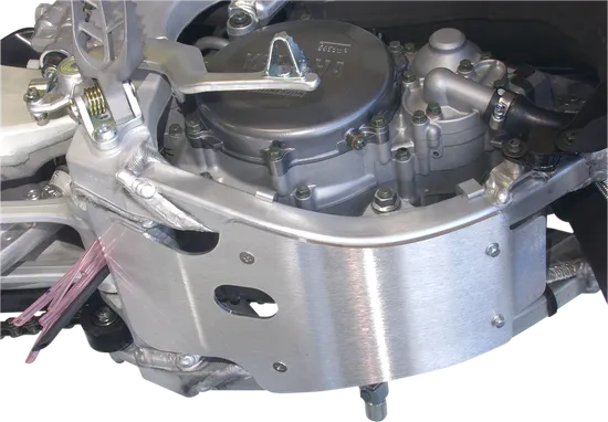 Works MX Aluminum Silver Chassis Belly Skid Plate