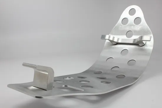 Works MX Aluminum Silver Chassis Belly Skid Plate