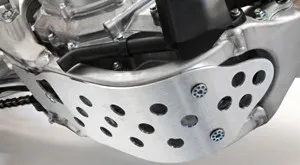 Works MX Aluminum Silver Chassis Belly Skid Plate