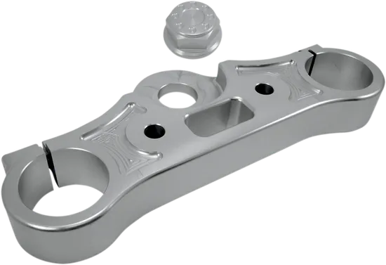 Upper Triple Tree Clear Anodized Billet Aluminum