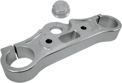 Upper Triple Tree Clear Anodized Billet Aluminum