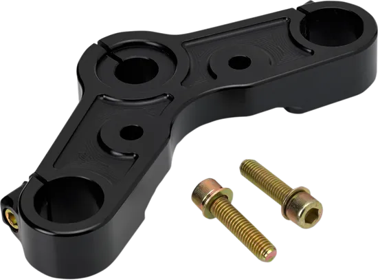 Upper Triple Tree Black Anodized Billet Aluminum