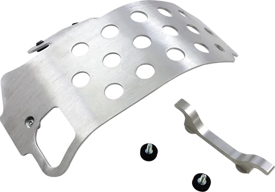 Works MX Aluminum Silver Chassis Belly Skid Plate