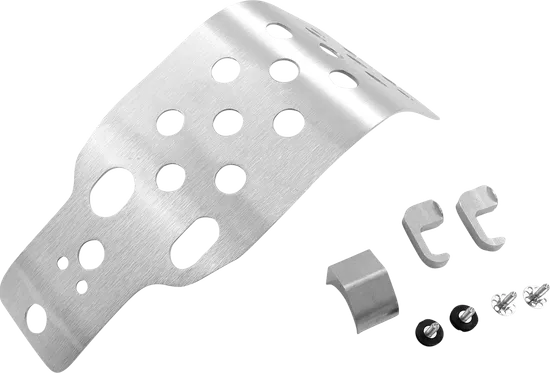 Works MX Aluminum Silver Chassis Belly Skid Plate