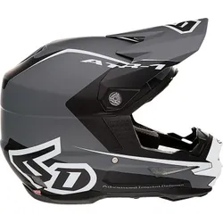 6D Helmets Adult Unisex ATR-1 Stealth Helmet MX S Black Gray White