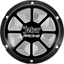 Joker Billet Aluminum Derby Cover Racing Black w Mount