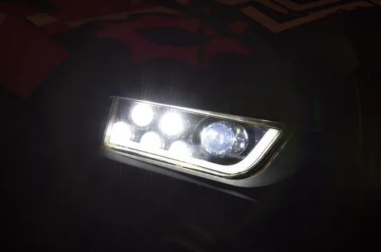 Moose Black LED Headlights with Halo Left Right Pair