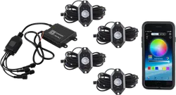 Moose Universal 12V Bluetooth RGB LED Underbody Rock Light 4 Pod Kit