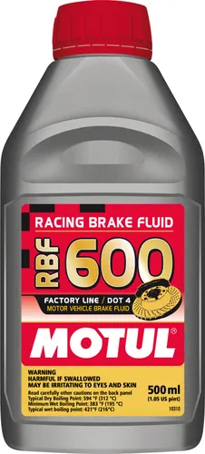 Motul RBF 600 Racing Synthetic Brake Fluid 16.9 Fl Oz 500 ml