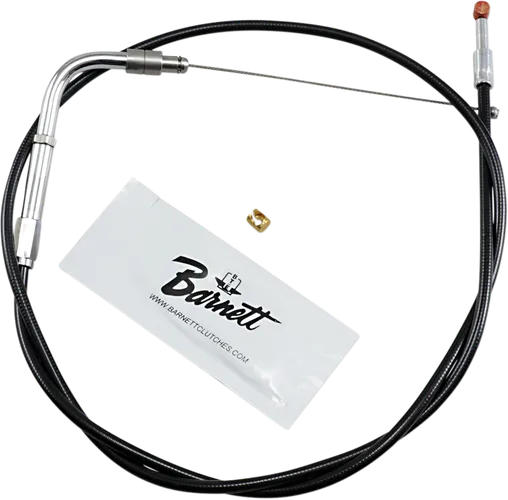 Barnett Black Vinyl Throttle Idle Cable +3in