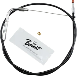 Barnett Black Vinyl Throttle Idle Cable +3in