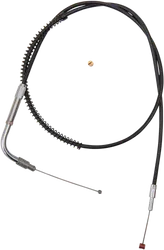 Barnett Black Vinyl Throttle Idle Cable +3in