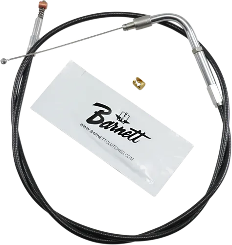 Barnett Black Vinyl Throttle Idle Cable +3in
