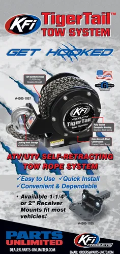 KFI Tiger Tail 12' Retractable Tow System Black 6